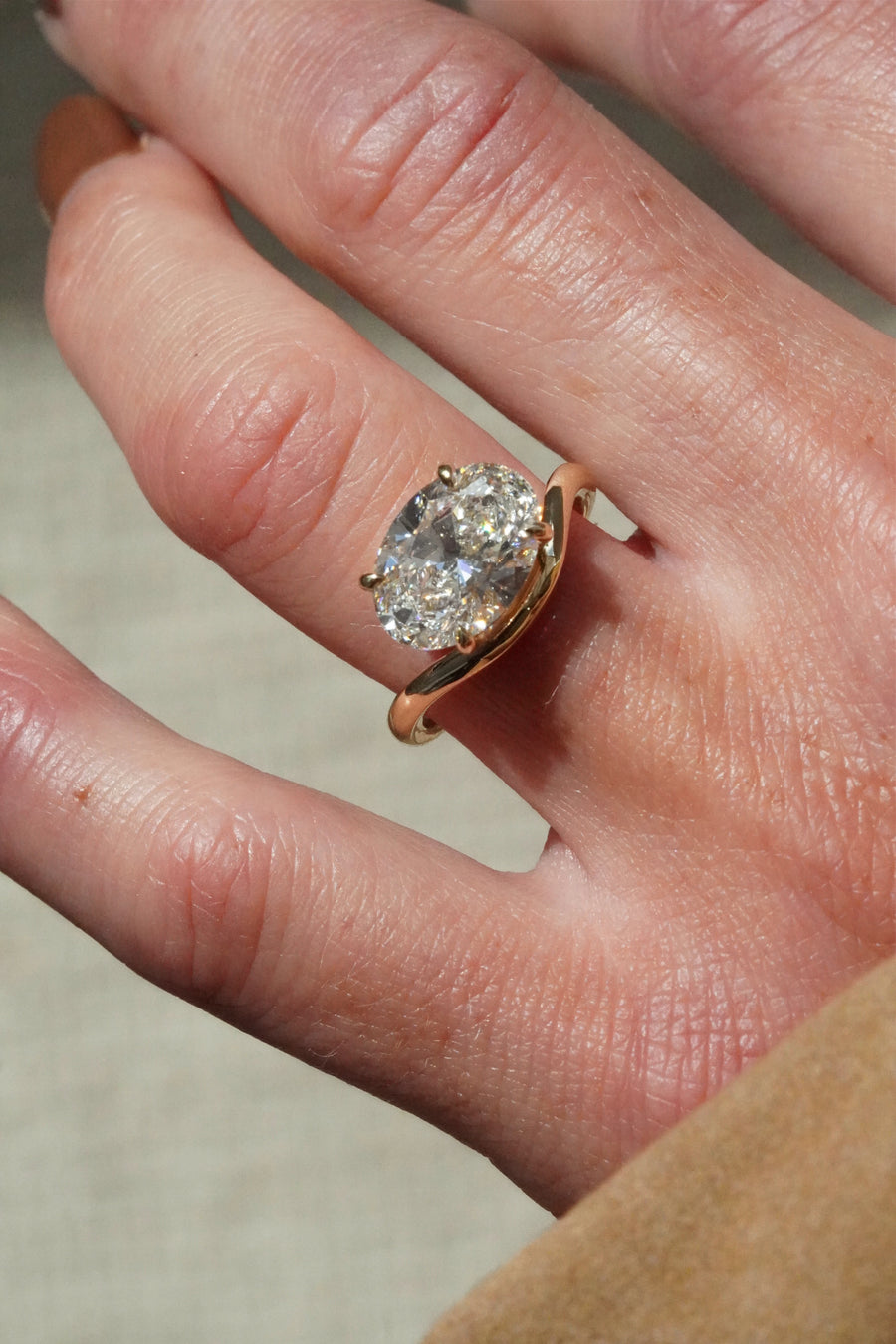 Maeve - East/West Oval Diamond Engagement Ring
