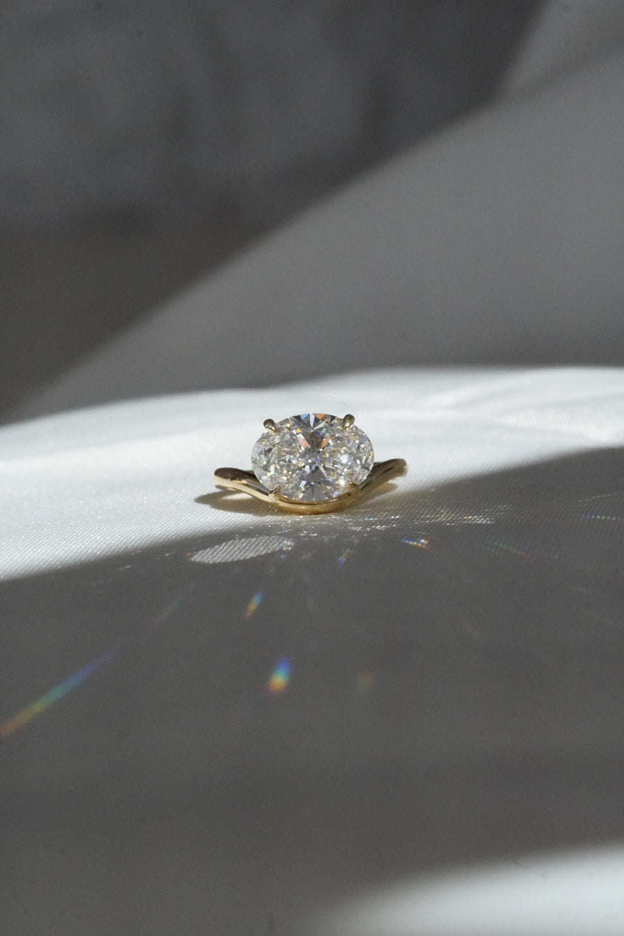 Maeve - East/West Oval Diamond Engagement Ring