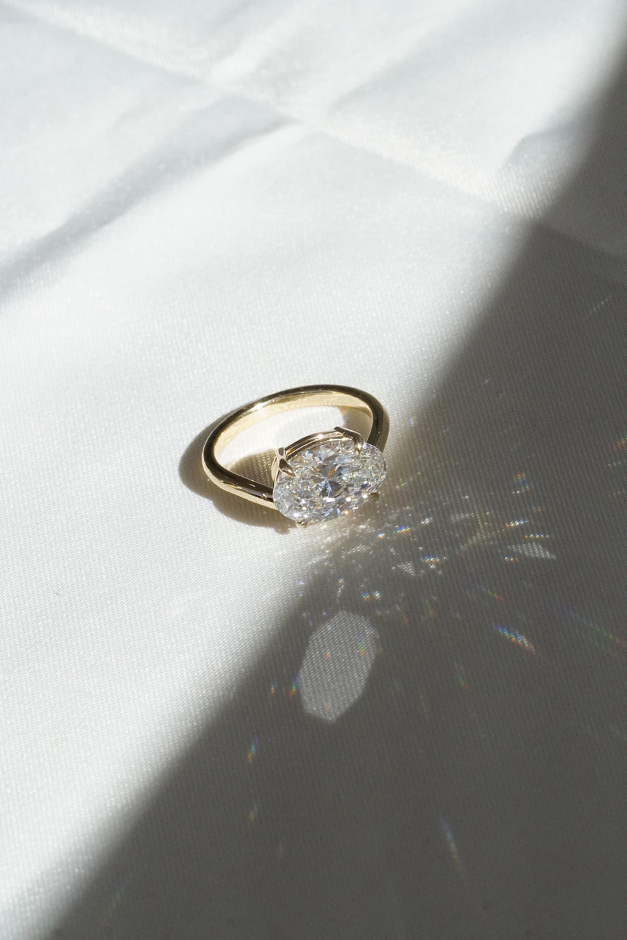 Maeve - East/West Oval Diamond Engagement Ring